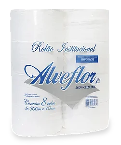 Papel higiênico Rolão 8x300m ELX Alveflor