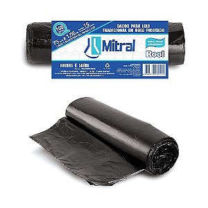Saco p/ lixo  100L Mitral Rool  C/ 15 unid