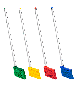 Mini Vassoura Maxi Tech Verde cabo em alumínio - Bralimpia