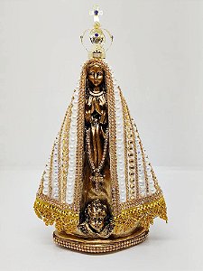Nossa Senhora Aparecida pérola dourado