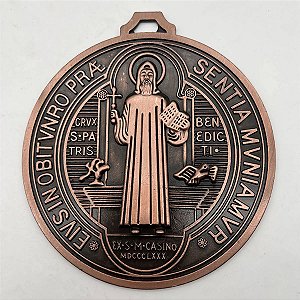 Medalha de São Bento em metal para pendurar