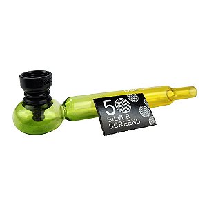 Pipe Vidro DK Flat Colors - Verde / Amarelo