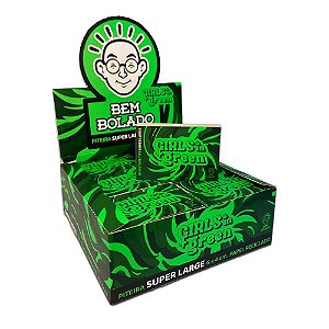 Bloco De Piteira Bem Bolado Girls Super Large Green Verde (24 Livretos C/50 Folhas)