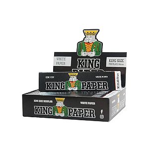 Seda King Paper King Size White Regular 44MM (Caixa C/ 20 Livretos De 33 Folhas)