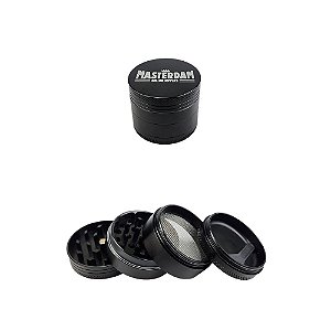 Dichavador De Metal Masterdam 4 Partes Pequeno 50MM - Preto