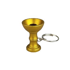 Chaveiro De Alumínio Pro Hookah - Dourado Fosco