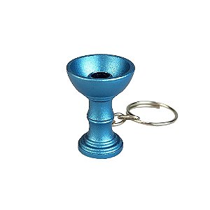 Chaveiro De Alumínio Pro Hookah - Azul Claro Brilho
