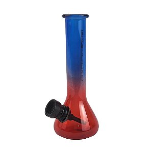 Bong De Vidro DK Cônico Pequeno - Vermelho / Azul