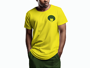 Camisa Leão logo Old School MVP - Amarela