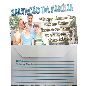 Envelope Salvação da Família - 100 un