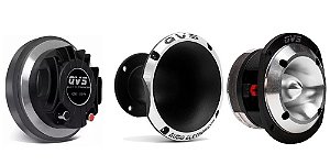 Driver Trio Fenólico QVS 370FE 75w RMS + Corneta 1450 Alumínio + Super Tweeter QVS 530TRIO 150RMS