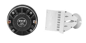 Driver Titânio QVS QSN3500TI 80w RMS Neodimio + Guia de Onda QVS 1325 Branco