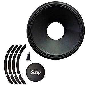 Kit Reparo Alto Falante 12 Polegadas QVS 350W Rms Médio Grave 8 Ohms - 12MGS350