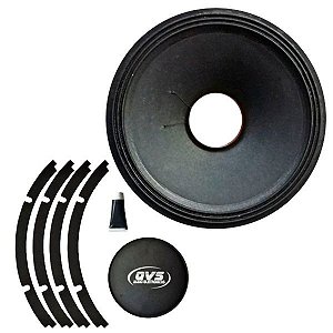 Kit Reparo Alto Falante 15 Polegadas QVS 1750W RMS - 15TRT3.5K