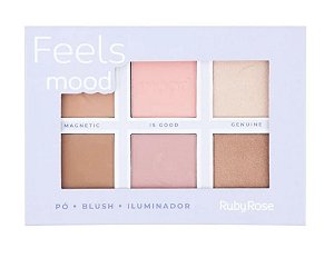 Paleta Pó Blush Iluminador Feels Mood Ruby Rose