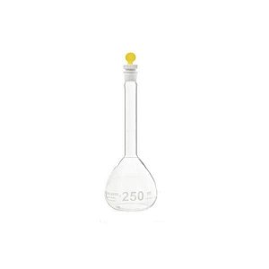 Balão volumétrico com rolha de polietileno, Classe A, Capacidade de 25 ml, mod.: 75182A00025 (Vidrolabor)