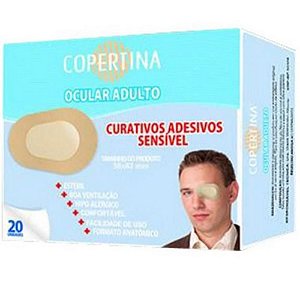 Curativo adesivo sensível ocular, adulto, estéril, tamanho 58x82mm, caixa com 240 unidades, mod.: COPE20AO-CXE (Copertina)