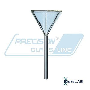 Funil analítico liso haste curta ângulo 60° em vidro neutro de 120 mm (D), unidade FUHC120 (Precision)