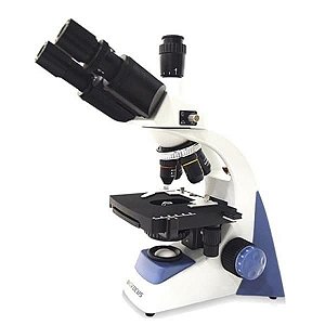 Microscópio Biológico Trinocular, Série Blue Lentes Planacromáticas BLUE1600TP-L-BAT (Biofocus)