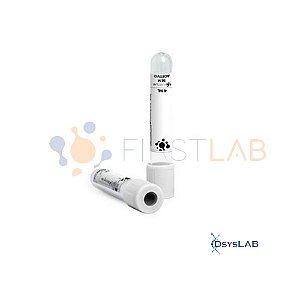 Tubo para coleta a vácuo sem aditivo, 4,0 ml, plástico, branco, rack com 100 unidades, mod.: FL5-004S (Firstlab)