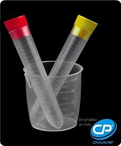 KIT de Urina com Frasco Coleta e 2 Tubos 12 mL c/ Tampa Pressão Interna, Estéril, Pacote c/ 150 unidades, mod.:KITCRALPP2AM-PCT (Cralplast)