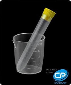 KIT de Urina com Frasco Coleta e Tubo 12 mL C/ Tampa Pressão, Estéril, Pacote c/ 150 unidades, mod.:KITCRALPPAM3-PCT (Cralplast)