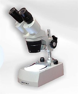 Estereomicroscópio Binocular Step by Step com Bateria Interna e Dupla iluminação LED: Discópica e Episcópica, mod.: L5 (Bioptika)