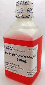 ❆ Meio IMDM (meio segundo Iscove), Frasco com 500 ml, mod.: BR30005-05 (LGCBio)