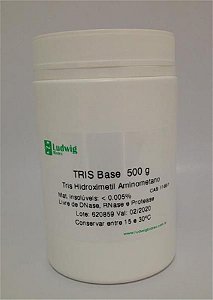 Tris base (Tris hidroximetil aminometano), Pureza >99,9%, CAS 77-86-1, Frasco com 100 gramas, mod.: 67 (Ludwig)