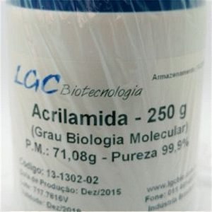 Acrilamida, peso molecular 71,08, pureza 99,9%, Frasco com 250g 13-1302-02 (LGCBio)