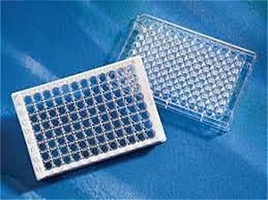 Microplaca 96 poços Stripwell, transparente, DNA-BIND®, tira destacável, PS, não estéril, sem tampa, caixa com 50 unidades mod.: 2497 (Corning)