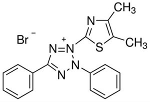 Thiazolyl blue tetrazolium bromide 98% (MTT), Cas número 298-93-1, Frasco com 1 grama (Sigma)