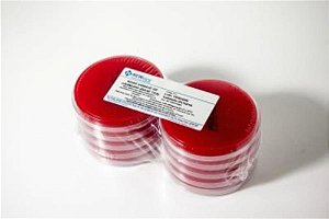 ❆ Agar Sangue de Carneiro com base TSA, em placa de petri 90x15mm, Pacote com 10 unidades, mod.: PA31 (Newprov)