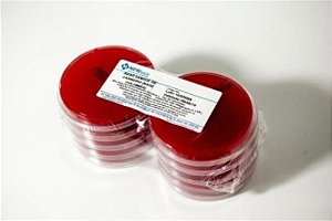 ❆ Agar Sangue de Carneiro com base Columbia, em placa de petri 90x15mm, Pacote com 10 unidades, mod.: PA27 (Newprov)
