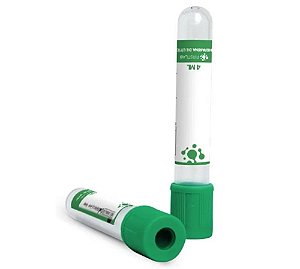 Tubo para coleta à vácuo com heparina de sódio, 4 mL, plástico, verde, estéril, caixa com 12 racks FL5-704S-CX (Firstlab) SOB ENCOMENDA