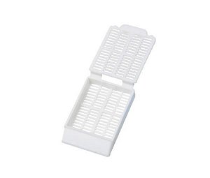 Cassete para biopsia (automação) branco, rack com 75 unidades, caixa com 3000 unidades, mod.: 4306 (Cralplast)