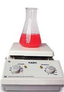 Agitador magnético com aquecimento, velocidade entre 100 e 1500 RPM, 110V, mod.: K40-1810H (Kasvi)