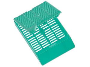 Cassete para biopsia (automação) verde, rack com 75 unidades, caixa com 3000 unidades, mod.: 4305 (Cralplast)