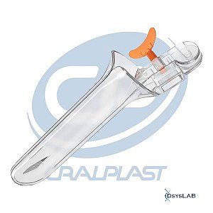 Espéculo Vaginal Descartável, Estéril, Tamanho Médio, Embalado Individualmente, Caixa com 200 unidades, mod.: 40002 (Cralplast)