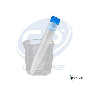 KIT de Urina com 01 Frasco Coleta e 01 Tubo 10mL, Tampa Pressão Interna Azul, Estéril, unidade, mod.: KITCRALPPM2-UND (Cralplast)