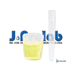 Kit não Estéril para Coleta de Urina com Tubo de 12 mL, com Tampa e Base do Coletor de 80 mL, caixa c/500 unidades, mod.: 9363-9 (J.Prolab)
