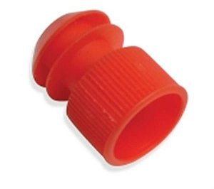 Tampa para Tubo do Kit de Urina 16x105 mm, Polietileno, Vermelha, pacote com 250 unidades, mod.: 1549-2 (J.Prolab)