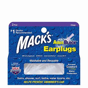 Protetor Auricular Mack's Aquablock para Natação 2 Pares