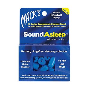 Protetor Auricular Mack's Sound Asleep Redução de Ruído 32dB 12 pares