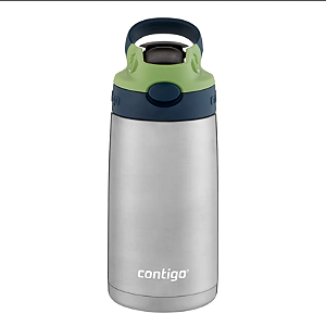 Garrafa Térmica Infantil Squeeze Copo Inox Autospout Verde 384ml Contigo