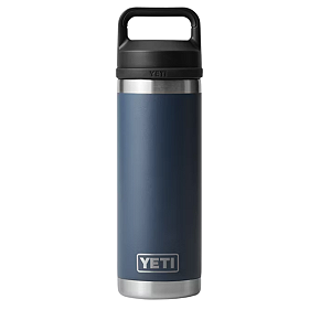 Garrafa Térmica De Parede Dupla Yeti De 18 Onças Em Aço Inoxidável, Cor Azul Marinho