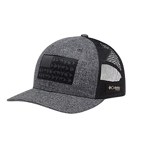 BONE COLUMBIA PFG COM MALHA TODO CINZA E PRETO  - COLUMBIA