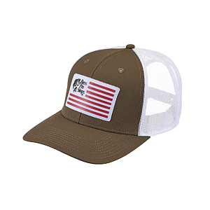 BONE BASS PROSHOP BEGE ESCURO COM BRANCO  BANDEIRA EUA