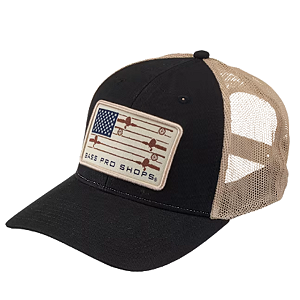 BONE BASS PROSHOP PRETO E BEGE BANDEIRA EUA