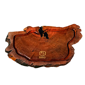 TABUA DE CHURRASCO DE MADEIRA PEROBA ROSA LINHA PREMIUM - COMPRIDA